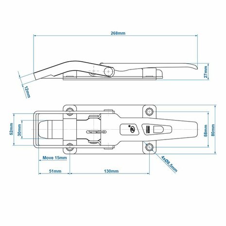 Fermoir a bascule SPP ZB-09A