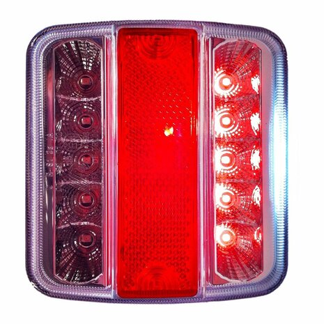 Feu arriere 4 fonctions 98x105mm 14LED sous blister