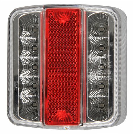 Feu arriere 4 fonctions 98x105mm 14LED avec EC 5 broches