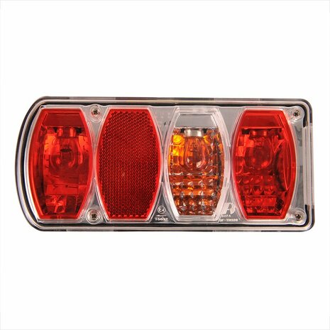 Feu arriere 6 fonctions 222x100mm gauche sous blister