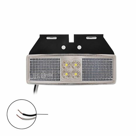 Feu de gabarit 12/24V blanc 110x40mm LED avec support