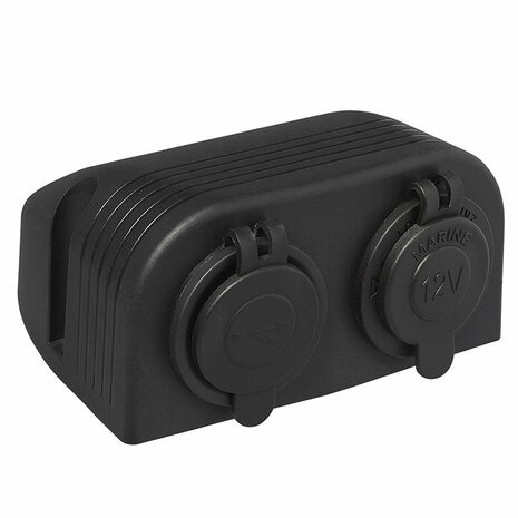 Kit de montage en saillie : prise DIN + port USB double type A 2x2100mA