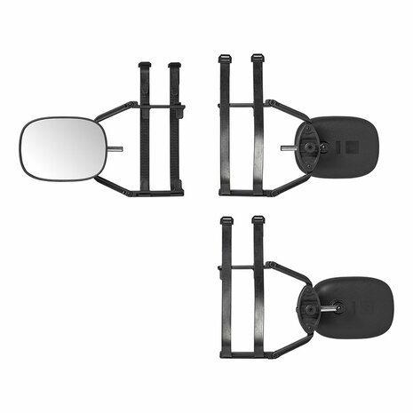 Retroviseur de caravane en verre plat 410 x 140 x 190 mm extensible