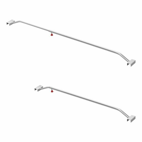 Support de bache en aluminium, extensible, 108-146 cm, pour bache de remorque