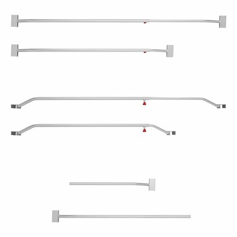 Support de bache en aluminium, extensible, 108-146 cm, pour bache de remorque