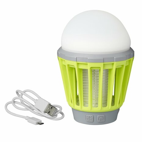 Camping- Lampe a insectes 2 en 1 rechargeable 8,8 x 12,5 cm