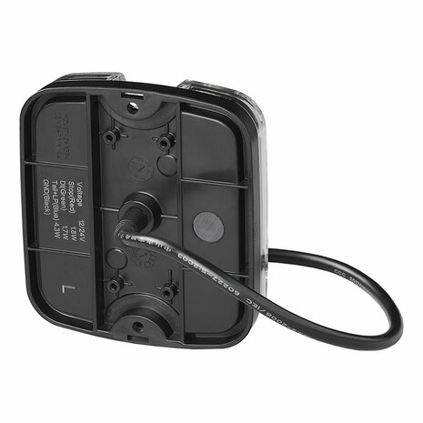 Feu arriere 4 fonctions 105 x 95 mm LED + GLOW gauche