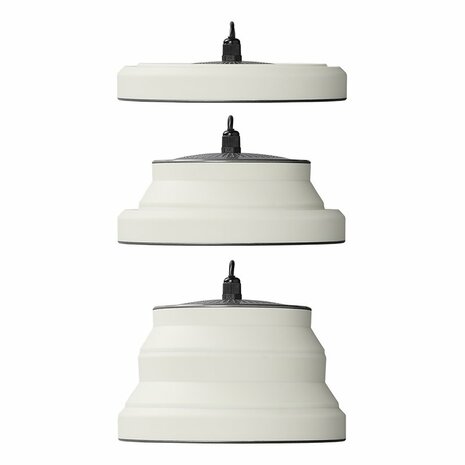 Lampe suspendue LED pliable en silicone blanche diametre 20 cm