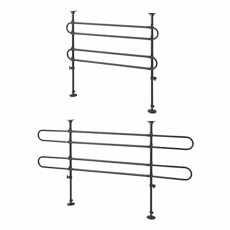 Porte-bagages pour chien 2x2 tubes metalliques