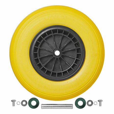Pneu PU avec jante en plastique 164.00-8 avec axe 20 mm