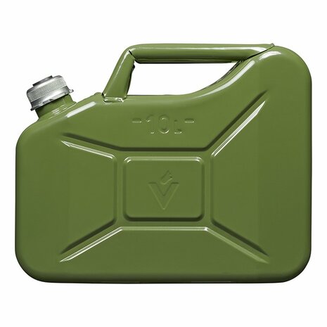 Bidon 10L metal vert avec bouchon a vis magnetique homologue UN-TuV/GS