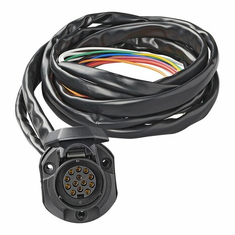 Kit cable d'attelage 13 broches PVC type Jaeger + cable 1,50M sous blister