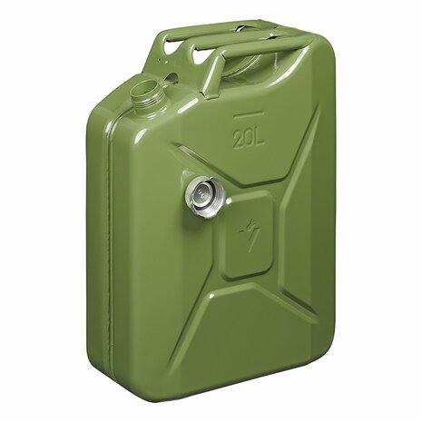 Bidon 20L metal vert avec bouchon a vis magnetique homologue UN-TuV/GS