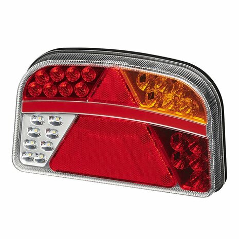 Feu arriere 6 fonctions 240x150mm LED droit sous blister