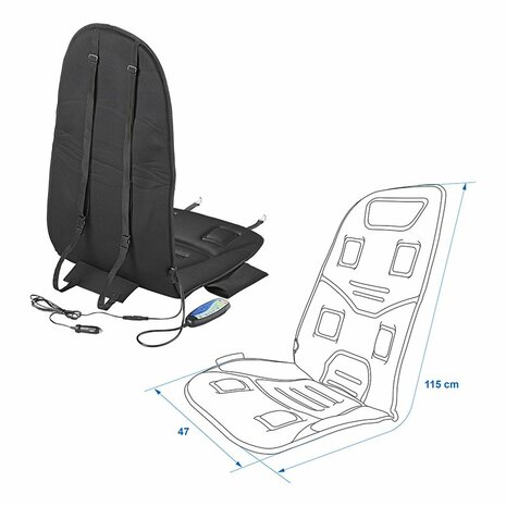 Coussin chauffant de massage 12V 2 en 1