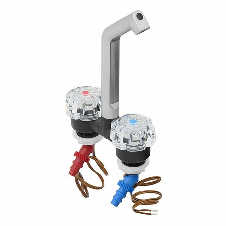 Mitigeur De Luxe diam 20 mm noir/chrome, grand bouton