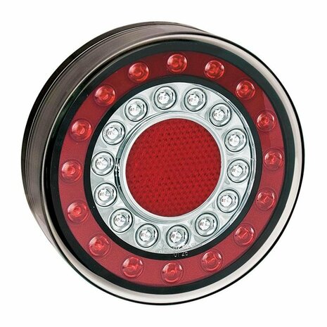 Feu arriere 12/24V 4 fonctions 125mm LED sous blister