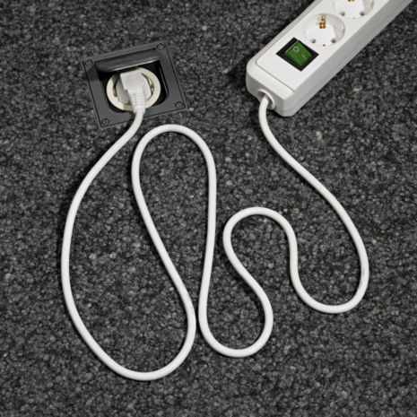 avec interrupteur 6 prises blanc 1,5 m H05VV-F 3G1,5
