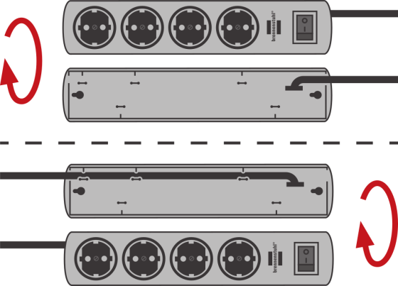 Prolongateur multiprise Switch avec parasurtenseur 19.500A 7 prises noir 2m H05VV-F 3G1,5 2 permanente, 5 commutables