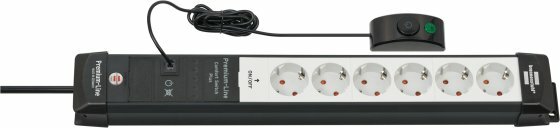 Prolongateur multiprise Plus-Line 6 prises noir gris 3m H05VV-F 3G1,5