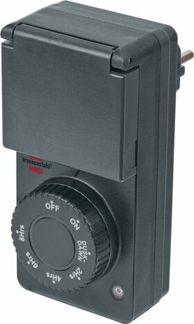 Minuterie avec programme avec capteur crepusculaire DDT IP44 anthracite
