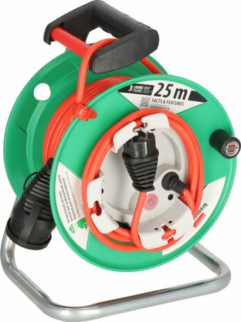 Enrouleur de cable de jardin G IP44 23+2m H05VV-F3G1.5 