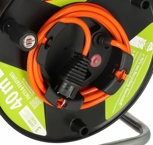 Garant G Bretec IP44 Devidoir de jardin en plastique recycle 38 + 2m AT-N05V3V3-F3G1,5