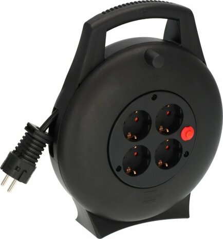 Box de cable VL2-X 4 prises noir 10m H05VV-F3G1.5