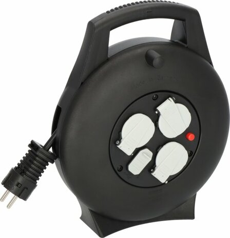 Box de cable VL2-X 3 prises avec chargeur USB noir 10m H05VV-F 3G1,5
