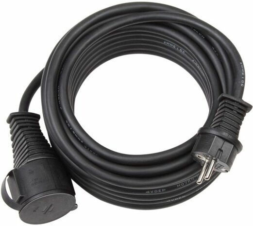 Cordon prolongateur IP44 pour chantiers 25m H07RN-F 3G1,5 noir