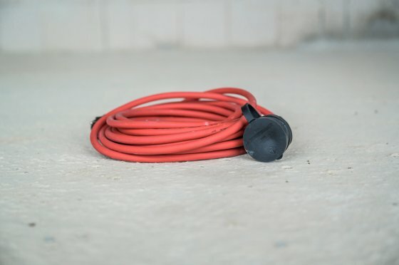 Cordon prolongateur IP44 pour chantiers 10m H07RN-F 3G1,5 rouge