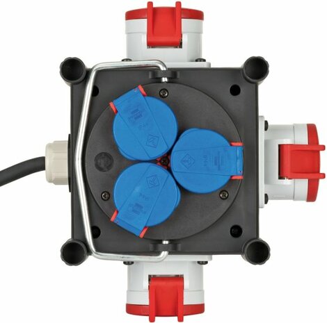 Distributeur de courant compact BSV 3 LS E 16 2 IP44 1m H07RN-F 5G1,5 3xCEE400V + 3x230V
