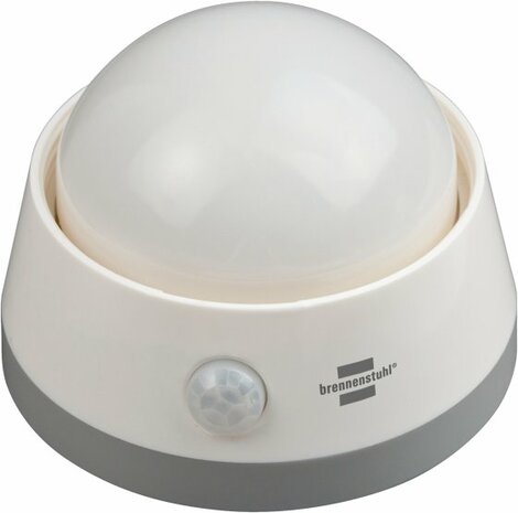 Veilleuse LED a batteries avec detecteur de mouvements et bouton-poussoir NLB 02 BS 2 LED 60lm 3 x AA (fournies)