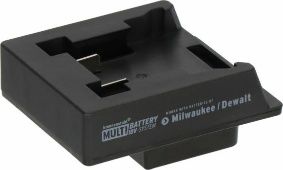 Adaptateur Milwaukee Dewalt pour projecteurs de chantier LED dans le systeme  Multi Battery 18V