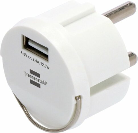 Adaptateur de prise USB 2,4A blanc