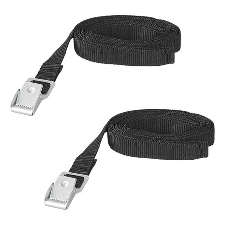 Sangles de serrage a boucle metallique 18 mm - 200 cm - Lot de 2