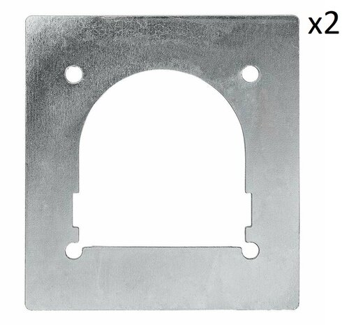Contre plaque pour anneau d'arrimage seule 142x132mm x2 pieces