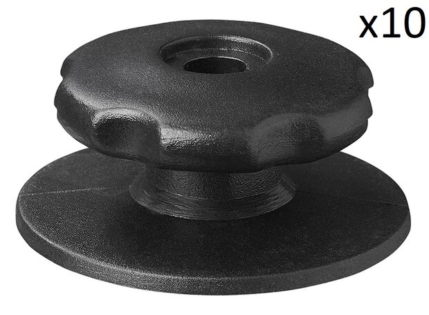 Porte-cordon L plastique rond 10 pieces en blister