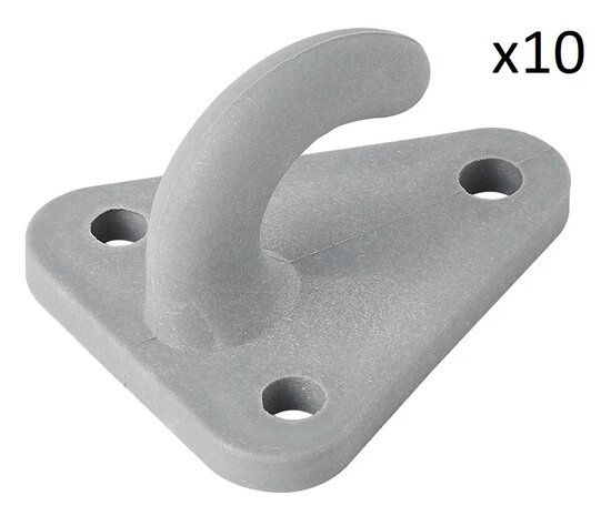 Crochet de corde en plastique 45x39mm x10 pieces