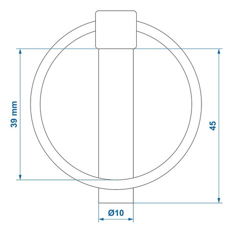 Goupille de verrouillage 10mm avec anneau x10 pieces