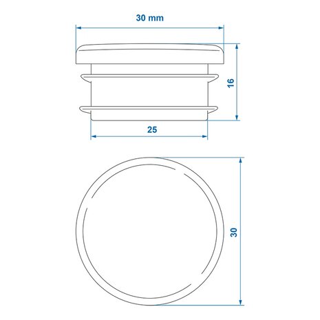 Embout 30mm x10 stuks
