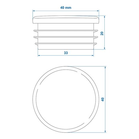 Embout 40mm  x10 stuks