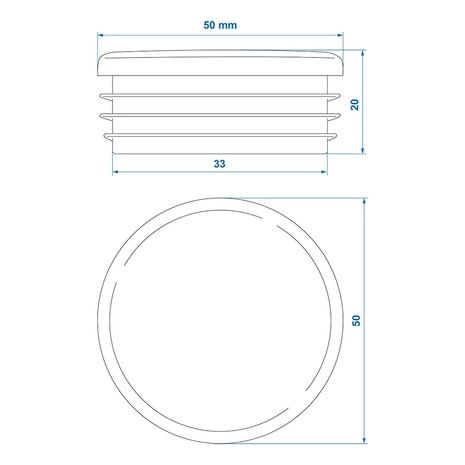 Embout 50mm x10 stuks