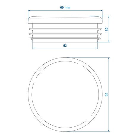 Embout 60mm x10 stuks