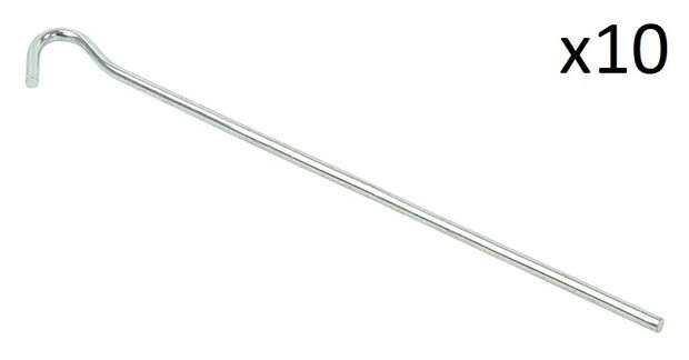 Piquet de tente 22cm metal avec oeil ouvert x10 stuks