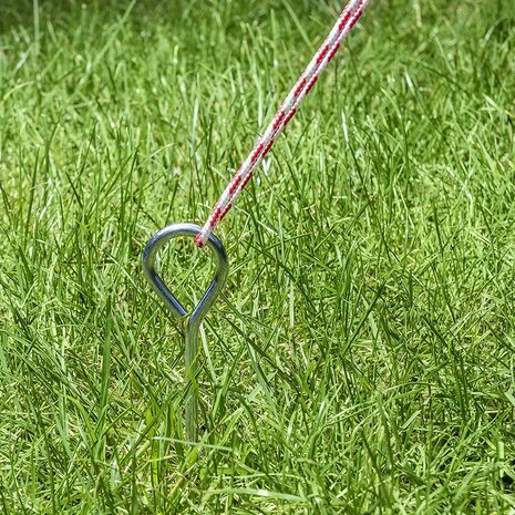Piquet de tente 19cm aluminium avec oeil x10 stuks