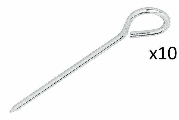 Piquet de tente 19cm aluminium avec oeil x10 stuks
