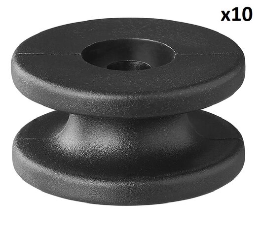 Crochet de corde rond PVC diametre 30 x 15 mm x10 pieces