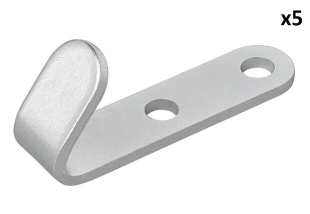 Crochet a visser metal 52 x 13 x 2 mm x5 pieces