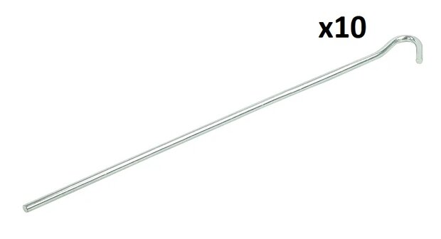 Piquet de tente 25cm metal avec oeil ouvert x25 pieces